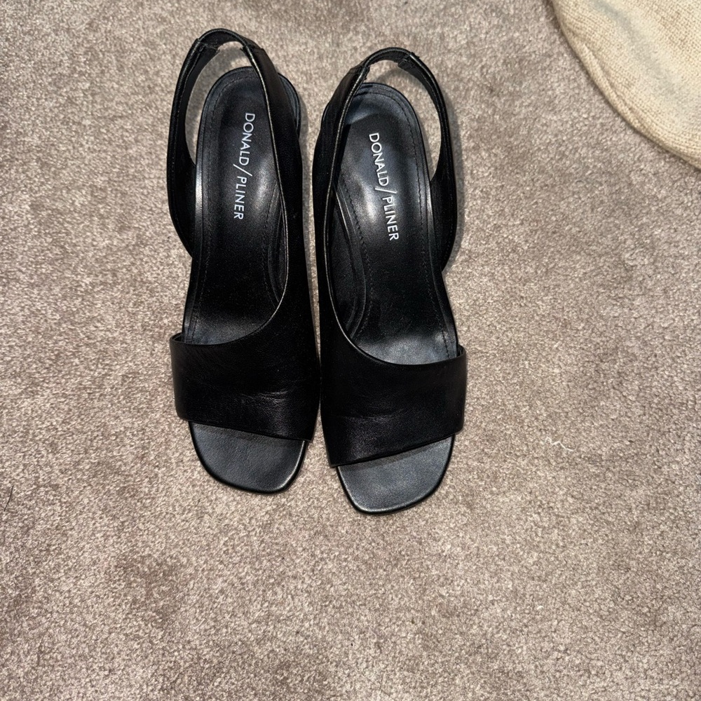 Donald J. Pliner Black Slingback Heels